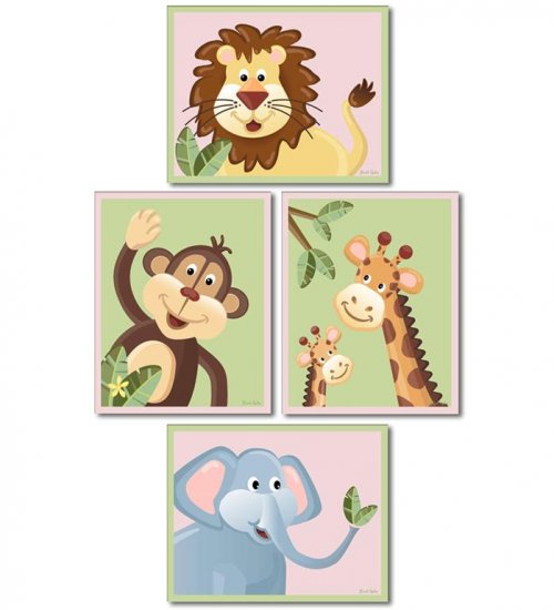 Kids Personalized *PLACEMAT* Jungle Rainforest Animals