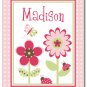 BUTTERFLY FLOWERS BERRY GARDEN PERSONALIZED ART PRINT