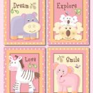SET OF TROPICAL PUNCH POEM&GIRL'S NAME WALL ART PRINTS