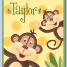 11"x14" JUNGLE MONKEY PERSONALIZED ART PRINT FOR KIDS