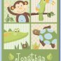 SET OF JUNGLE MONKEYS POEM&BOY'S NAME WALL ART PRINTS