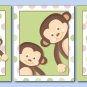 SET OF 2 MONKEY POP MONKEYS POEM&NAME WALL ART PRINTS