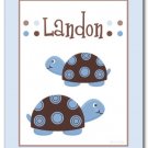 11"x14" Personalized Wall Art Print Mod Turtle Turtles