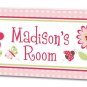 BERRY GARDEN BUTTERFLY FLOWERS PERSONALIZED ART PRINT