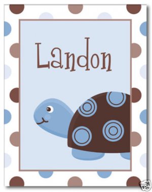 11"x14" Mod Turtle Personalized Wall Art Print  Turtles