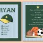 SET OF NAME & SPORTS POEM WALL ART PRINTS FOR BOYS