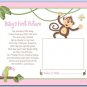 8"x10" BABY ULTRASOUND POEM PRINT JUNGLE MONKEY DOTS