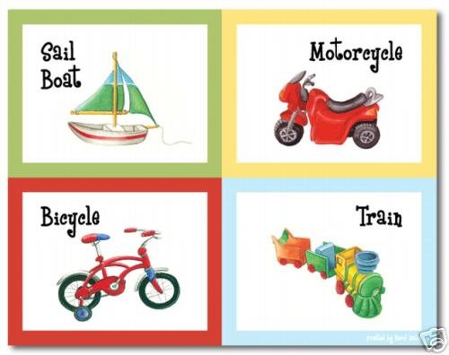 11"x14" ART PRINT FOR KID'S ROOMS / VEHICLE TOYS