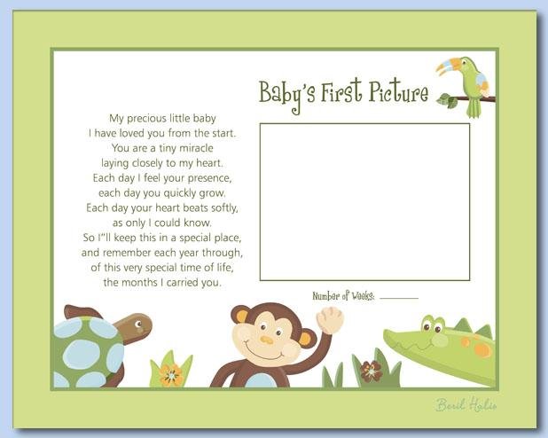 PAPAGAYO JUNGLE 8"x10" BABY ULTRASOUND POEM PRINT