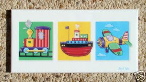 PRINT ON CANVAS FOR KIDS NURSERY / TRANSPORTATION