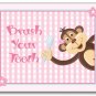 JUNGLE MONKEY SET OF 3 GIRL BATHROOM PRINTS WASH YOUR..