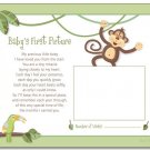 JUNGLE MONKEY  8"x10" BABY ULTRASOUND POEM PRINT