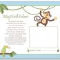 JUNGLE MONKEY  8"x10" BABY ULTRASOUND POEM PRINT