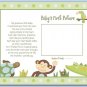 JUNGLE MONKEY  8"x10" BABY ULTRASOUND POEM PRINT