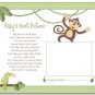 JUNGLE MONKEY  8"x10" BABY ULTRASOUND POEM PRINT