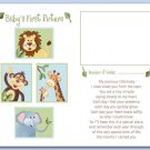 JUNGLE ANIMALS  8"x10" BABY ULTRASOUND POEM PRINT