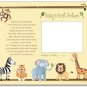 JUNGLE SAFARI ANIMALS 8"x10" BABY ULTRASOUND POEM PRINT