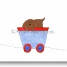 ALL ABOARD CHOO CHOO TRAIN ARTWORK NURSERY ART PRINTS