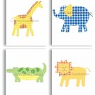 11x14 ALPHABET SOUP SAFARI ANIMALS KIDS ART PRINTS