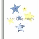 MOON & SHOOTING STARS KIDS NURSERY ART PRINTS