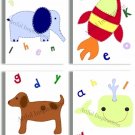 A to Z ALPHABET NURSERY WALL ART PRINTS KIDS ARTWORK