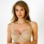 Semi Sheer Bra Lace Half Padded New Rosme Annija 564717 Plus Sizes Beige