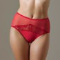 Plus Size High Waist Briefs Panty Semi Sheer Lauma Lingerie Rouge 93E51
