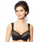 Lace Bra Semi Sheer Half Padded Cups New Annija Rosme Black