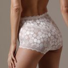 Sheer Lace High Waist Brief Panty New Polka Dot Lauma Lingerie 11E51 Plus Sizes