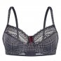 Lace Bra Full Figure Unlined Bra New Playful Check Print Sassa Mode 24211