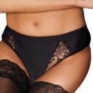 Women's Brief Panty Mid Rise Plus Size New Kostar Lingerie K416 Black