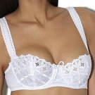 Aubade Bahia Demi Half Cup Bra AB5014 Bridal White Luxury Lingerie Aubade Bahia Demi Half Cup Bra AB5014 Bridal White Luxury Lingerie