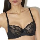 Aubade Balcony Bra L'Insoumise Sheer Lace Underwire Cups Fashion Black S915