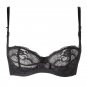 Sheer Lace Half Cup Bra New Aubade Lingerie L'Insoumise Fashion Black S914