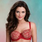 Semi Sheer Lace Soft Cup Bra Stefi L Lingerie 2064, Red Plus Size Lingerie Semi Sheer Lace Soft Cup Bra Stefi L Lingerie 2064, Red Plus Size Lingerie