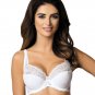 Sheer Lace Half Padded Full Figure Bra Scarlet Gorteks Lingerie