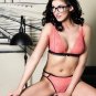 New Triangle Bra Sexy Sheer Lace Wireless Cups Kostar European Lingerie Coral