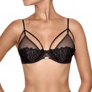 Sexy Luxury Sheer Mesh Strappy Underwire Triangle Bra Ajour Lingerie Reprise BP2