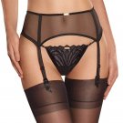 Sexy Luxury Sheer Mesh Adjustable Garter Belt Ajour Lingerie Reprise PJ1