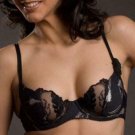 Semi-Sheer Half Padded Demi Cup Bra New Lavinia Lingerie Silver Feathers