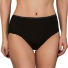Mid-Waist Brief Panty New Rosme Lingerie Silver Liner Black 776233 Mid-Waist Brief Panty New Rosme Lingerie Silver Liner Black 776233