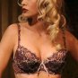 Plunge Padded Bra Embroidered Underwire Cups New Rosme Lingerie