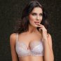Semi-Sheer Full Busted Unlined Bra New Stefi L Lingerie Taupe