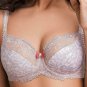 Semi-Sheer Full Busted Unlined Bra New Stefi L Lingerie Taupe