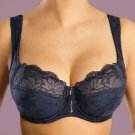 Full Figure Lace Underwire Bra New Rosme Lingerie 32D Blue Full Figure Lace Underwire Bra New Rosme Lingerie 32D Blue