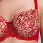Semi Sheer Full Figure Bra New Stefi L Lingerie Red