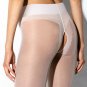 Crotchless Pantyhose Regular & Plus Size 20DEN Hip Gloss Amour Tights White