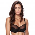 Sheer See Through Full Figure Bra New Plus Size Lingerie Kostar Venice Black