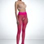 Open Crotch Pantyhose Reg & Plus Size 30DEN Hip Lace Viva Magenta Amour Tights