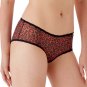Gossard Glossies Leopard Print Short Brief Panty New Lingerie Black/Red 13104